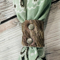 Sage Green Bandanas & Leather Slide