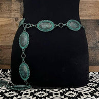 Western Oval Concho Belt