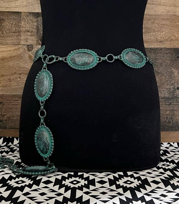 Western Oval Concho Belt