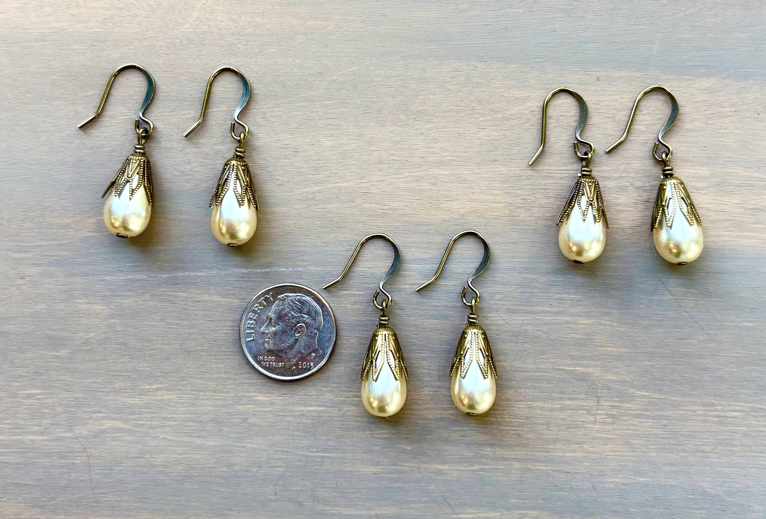 Classic Antique Pearl Drop Earring