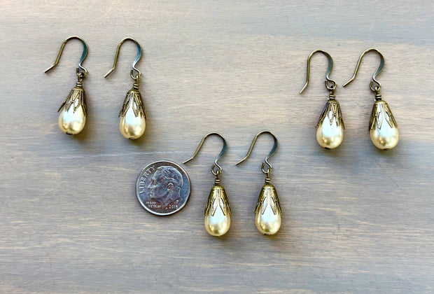 Classic Antique Pearl Drop Earring