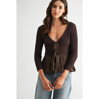 Knit Ruched Sweater