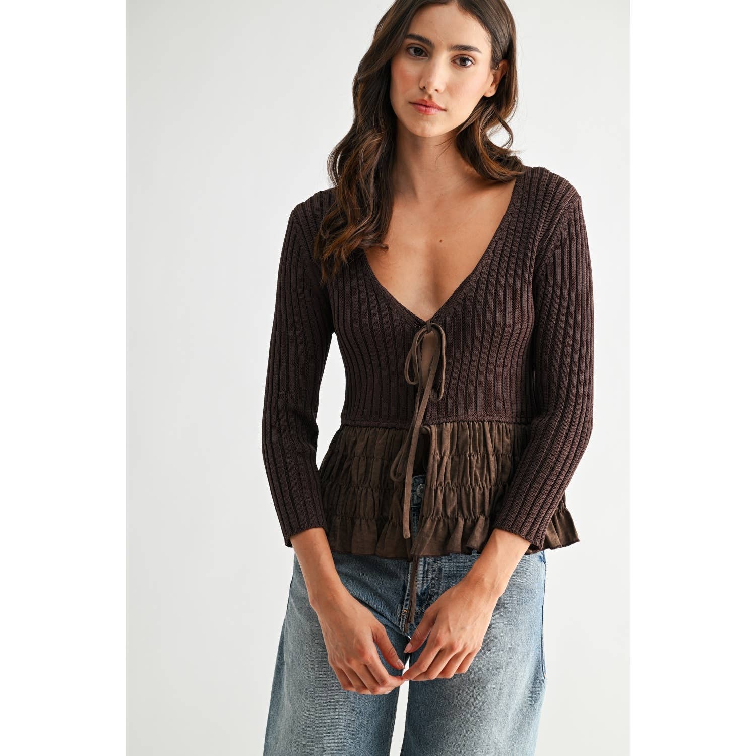Knit Ruched Sweater