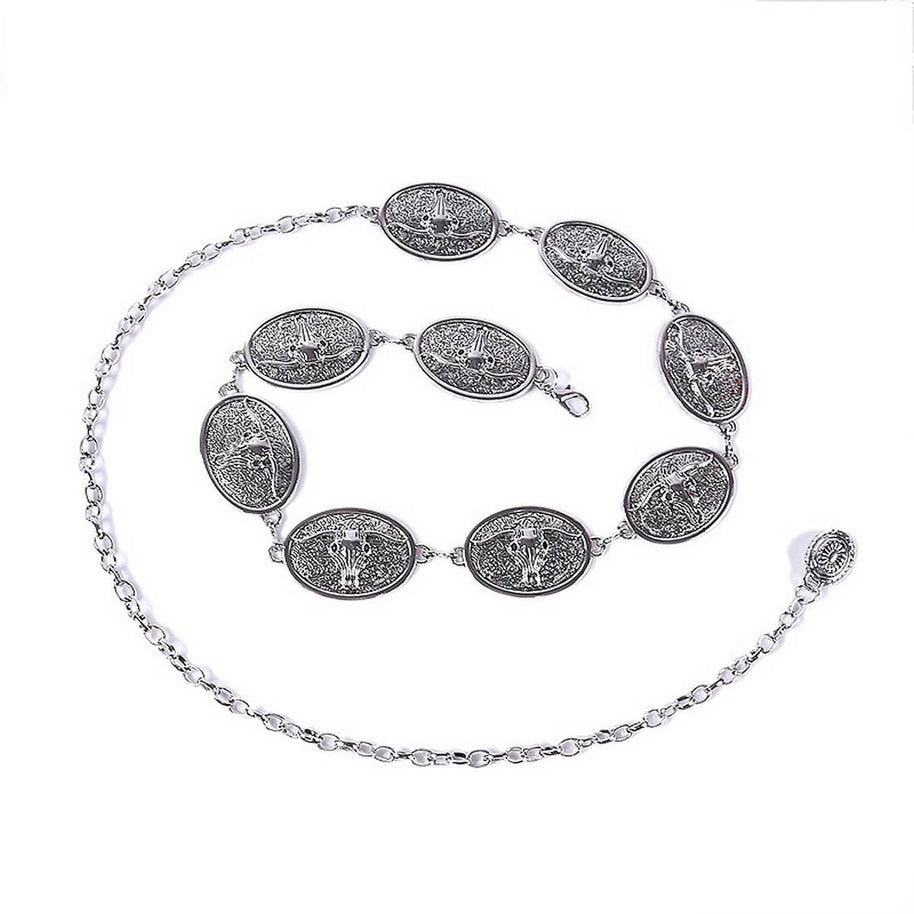 Oval Longhorn concho Belt