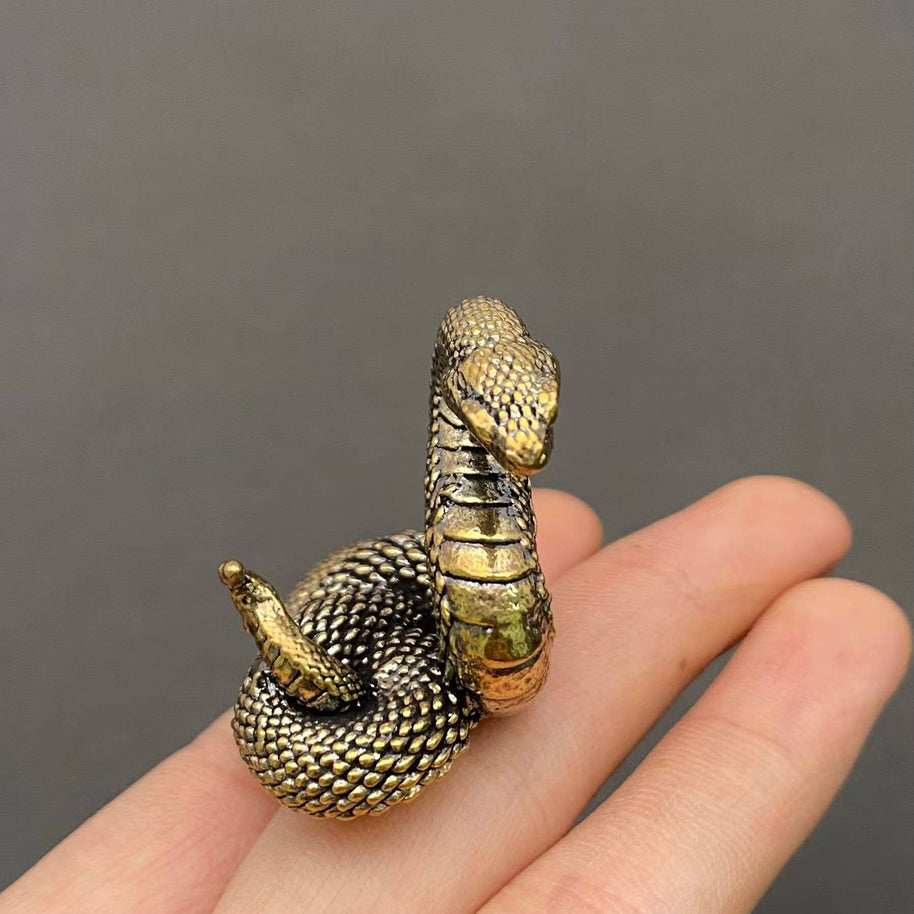 Python Brass Figurine