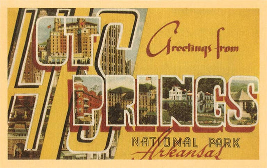 Sticker: Greetings from Hot Springs, Arkansas