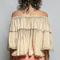 Off Shoulder Bell Sleeve Blouse