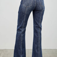 High-Rise Boot Cut Jeans Seam Detail