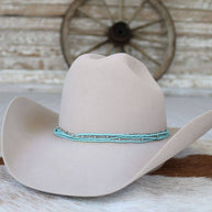 Dusty Blue Multi-Strand Beaded Hat Band