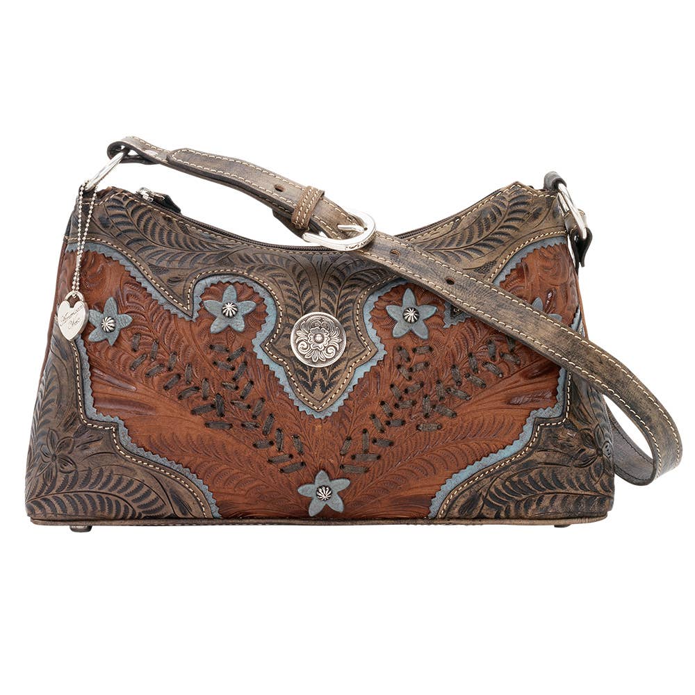 Desert Wildflower Zip Top Shoulder Bag