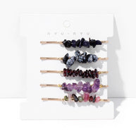 Natural Stone Hair Clip Set