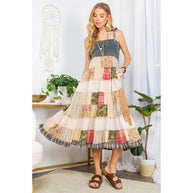 Boho Western Smocked Sundress