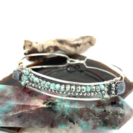 Handmade Get in Line Crystal Cuff Bracelet