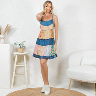 Babydoll Dress Denim Yoke