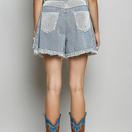 Vintage Washed Striped Shorts