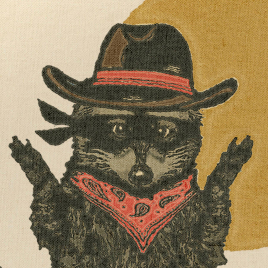 Raccoon Cowboy Tote Bag
