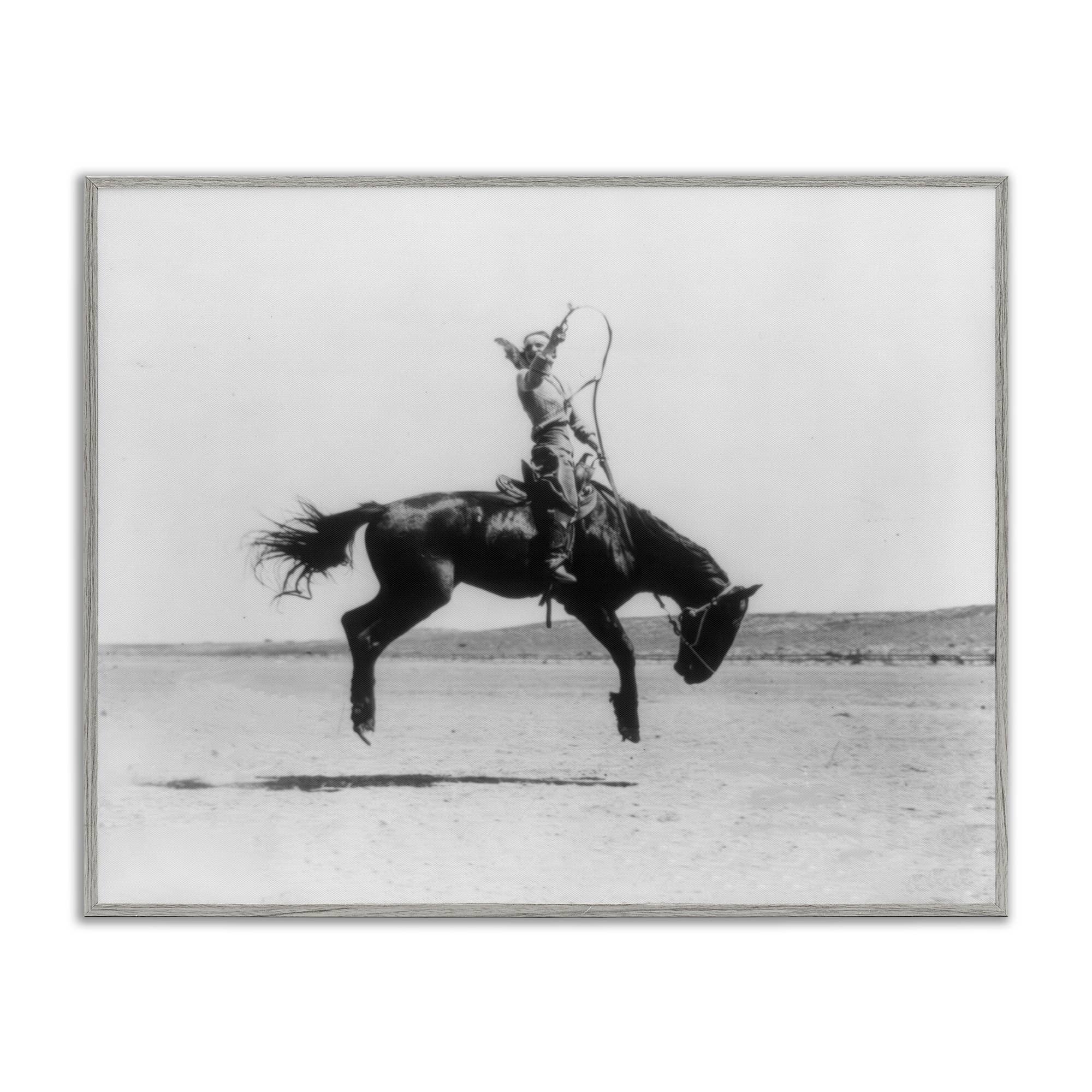 Galloping Rodeo Cowgirl Framed Art