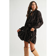 Velvet Long Sleeve Dress