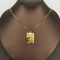 18K GP S.Steel Charm Necklace