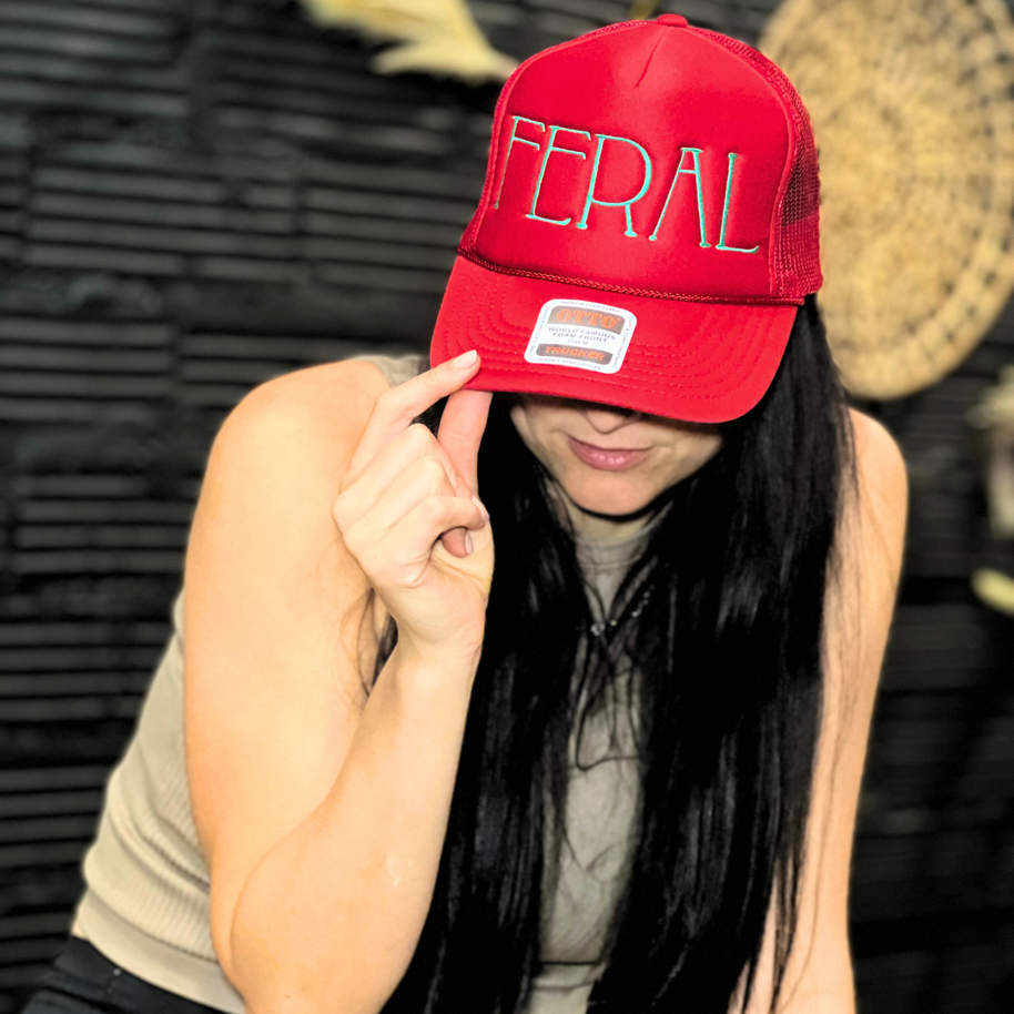 Embroidered Feral Foam Trucker Hat