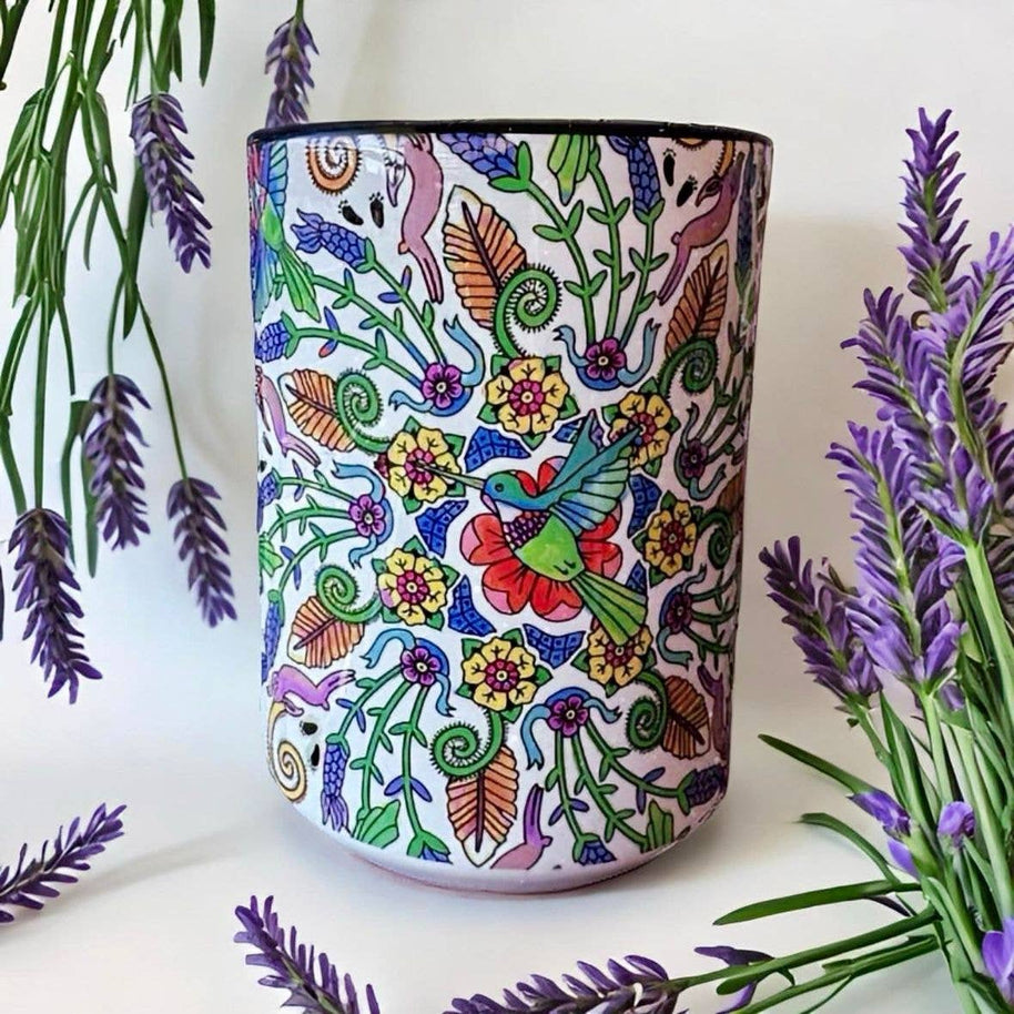 Lavender Hummingbird mandala 15 oz Mug