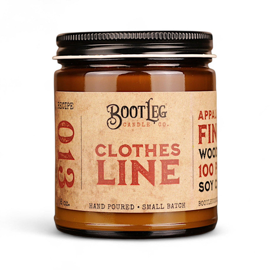Clothesline - 8oz Soy Wax, Wood Wick Candle
