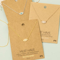 Opal Studded Evil Eye Necklace