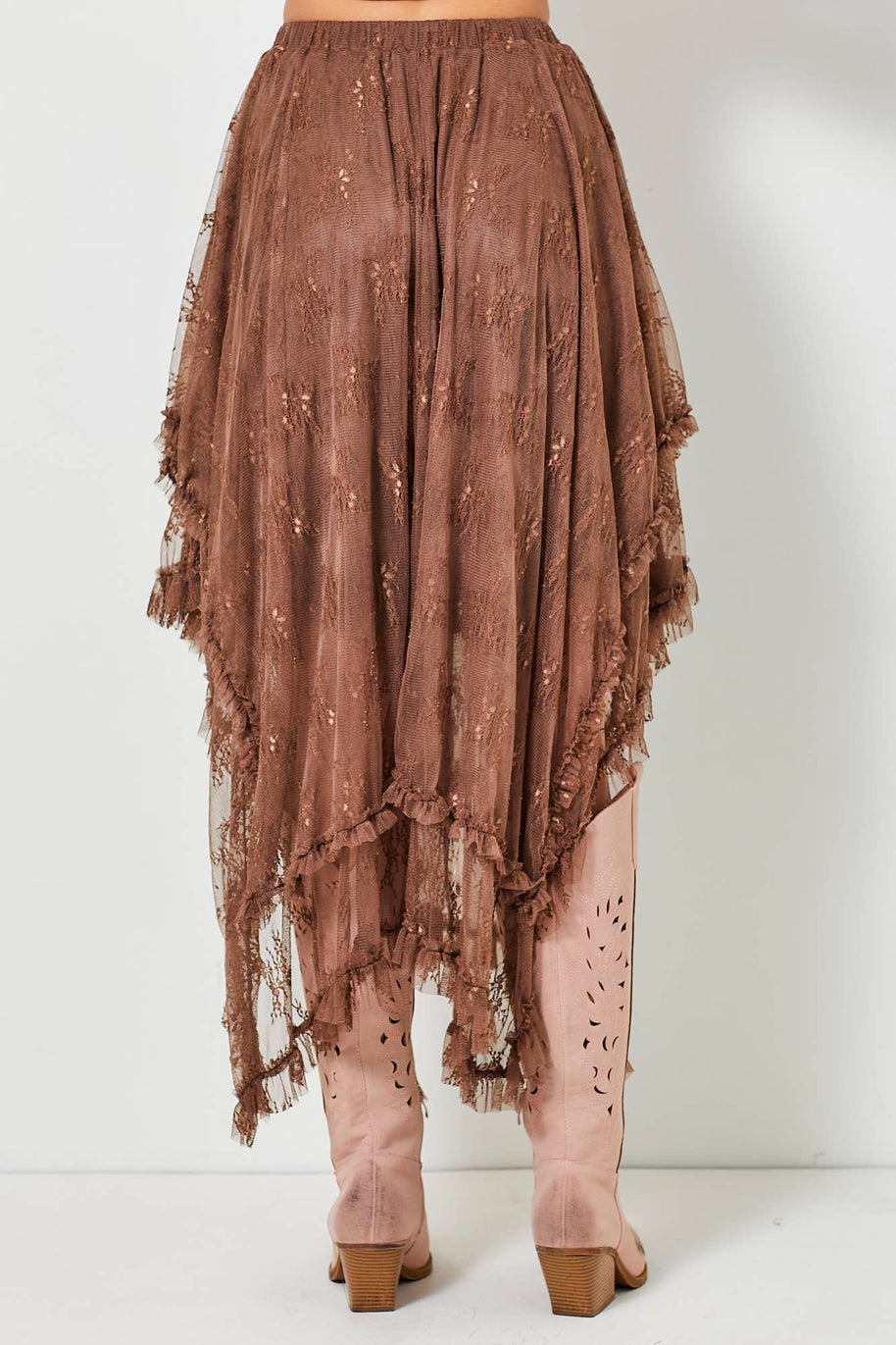 Lace Layered Hem Skirt