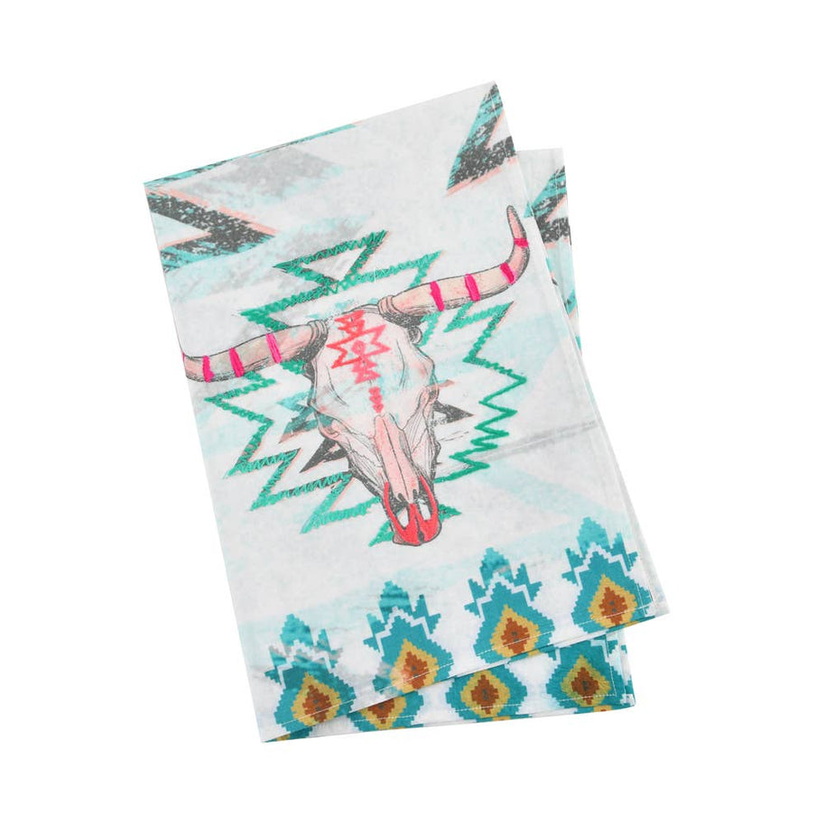 Cow Skull Tea Towel