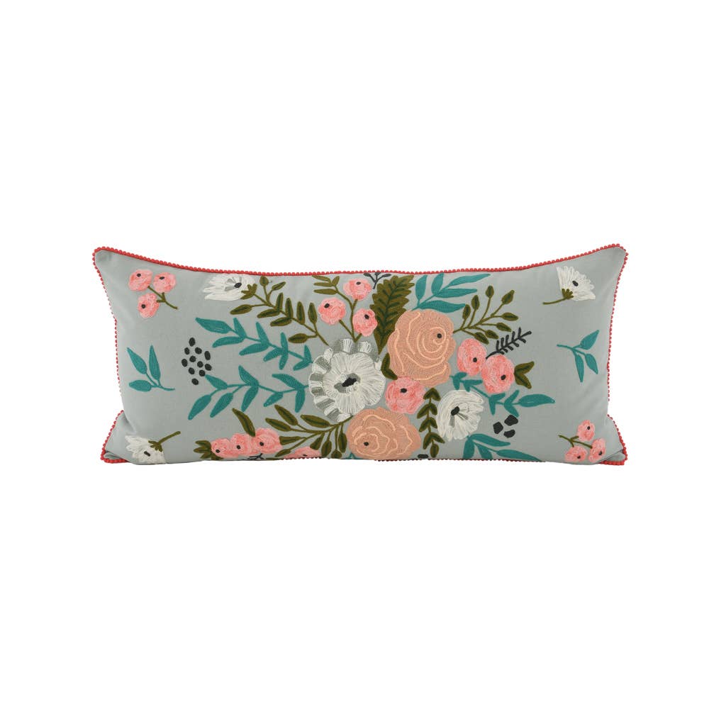 Floral Retro Canvas Pillow  16X36