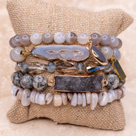 Leona Bracelet Set in Gray