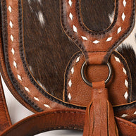 Hair-On-Hide Saddle Style Crossbody Bag