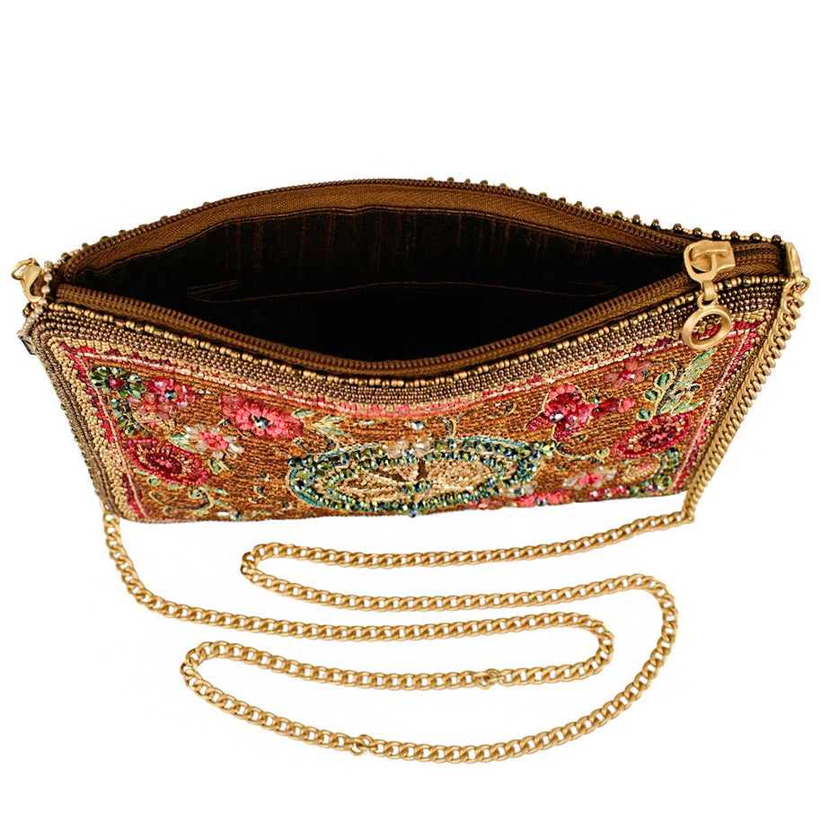 Rose & Pink Time Traveler Beaded Mini Crossbody