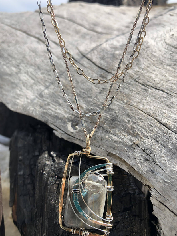 Green Amethyst Layered Necklace