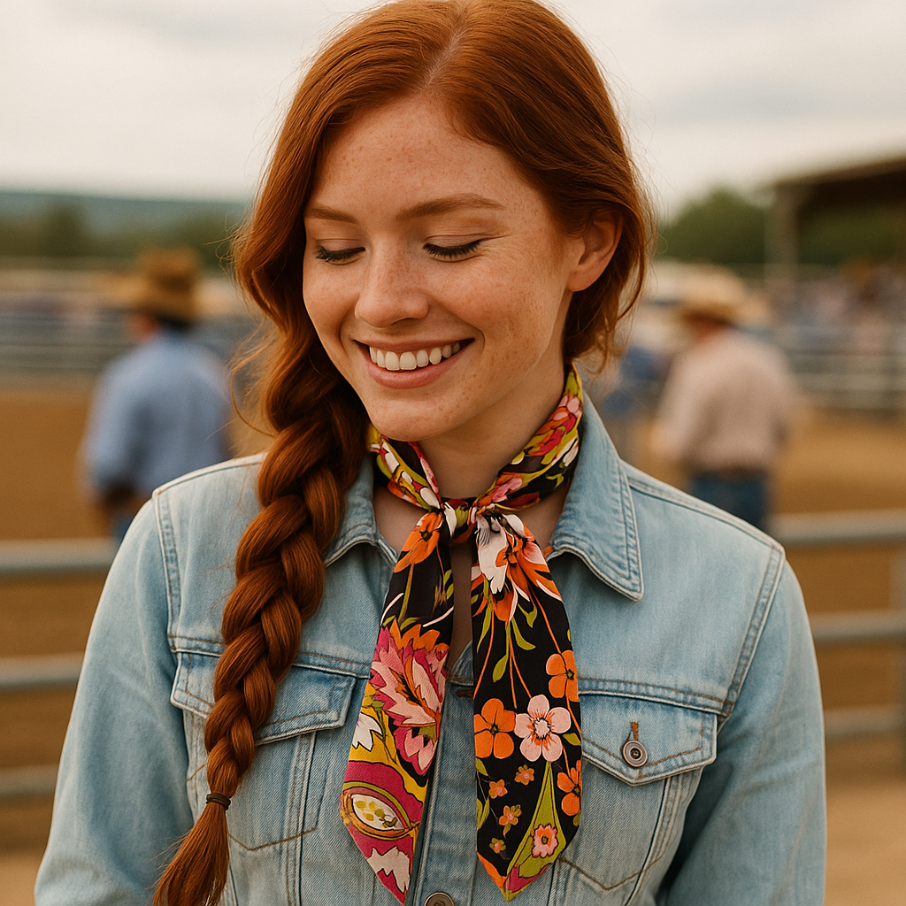 Yellow and Black Western Skinny Mini Wild Rag / Cowgirl Necktie #TW335