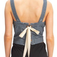 Denim Tank Top With Back Tie