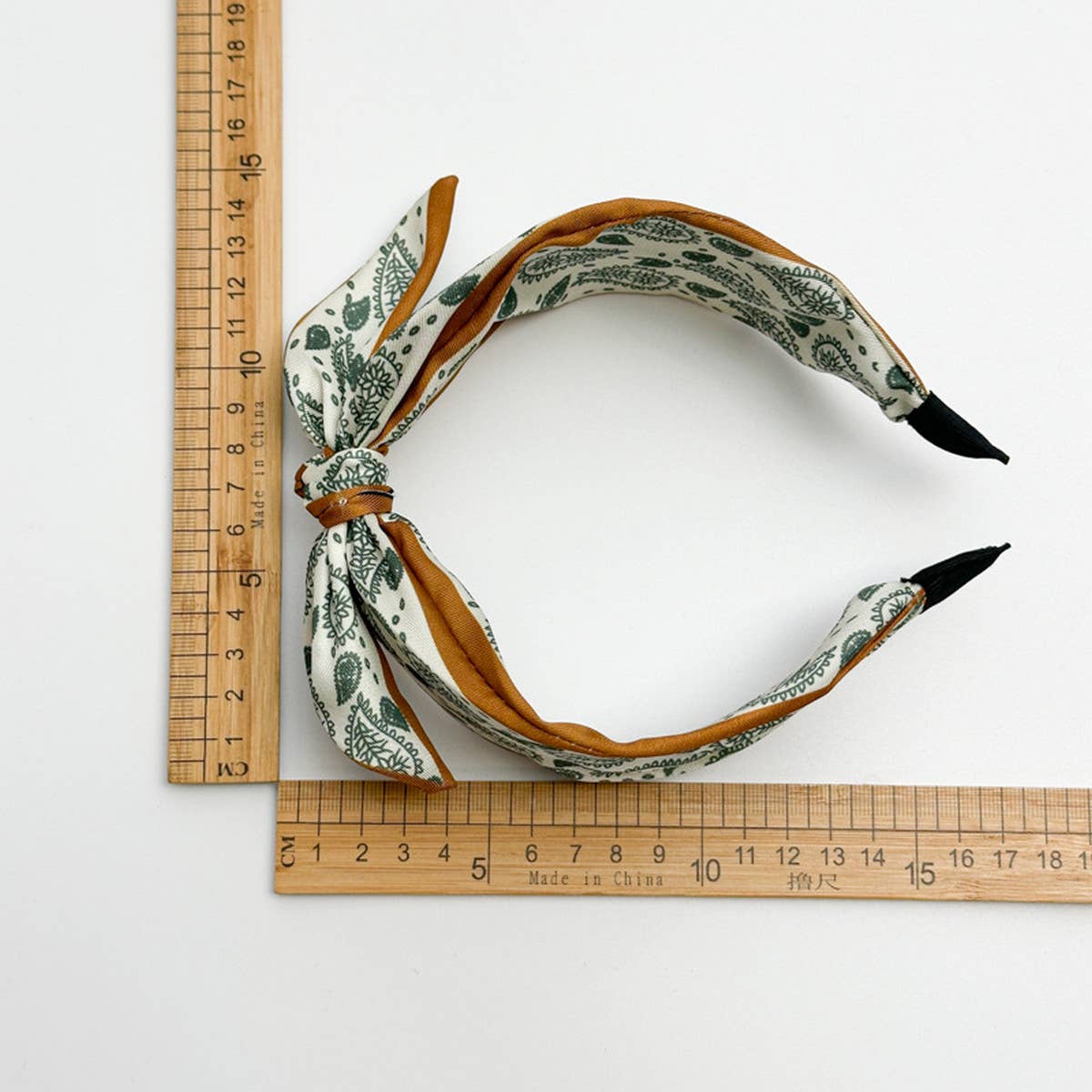 CASHEW FLOWER KNOTTED RABBIT EAR HEADBAND_