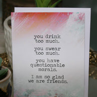 I'm Glad we are Friends Greeting Card