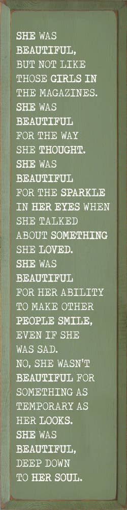 She was beautiful, but not like those girls