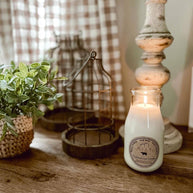 Milk Bottle Candle, Clothesline Linen