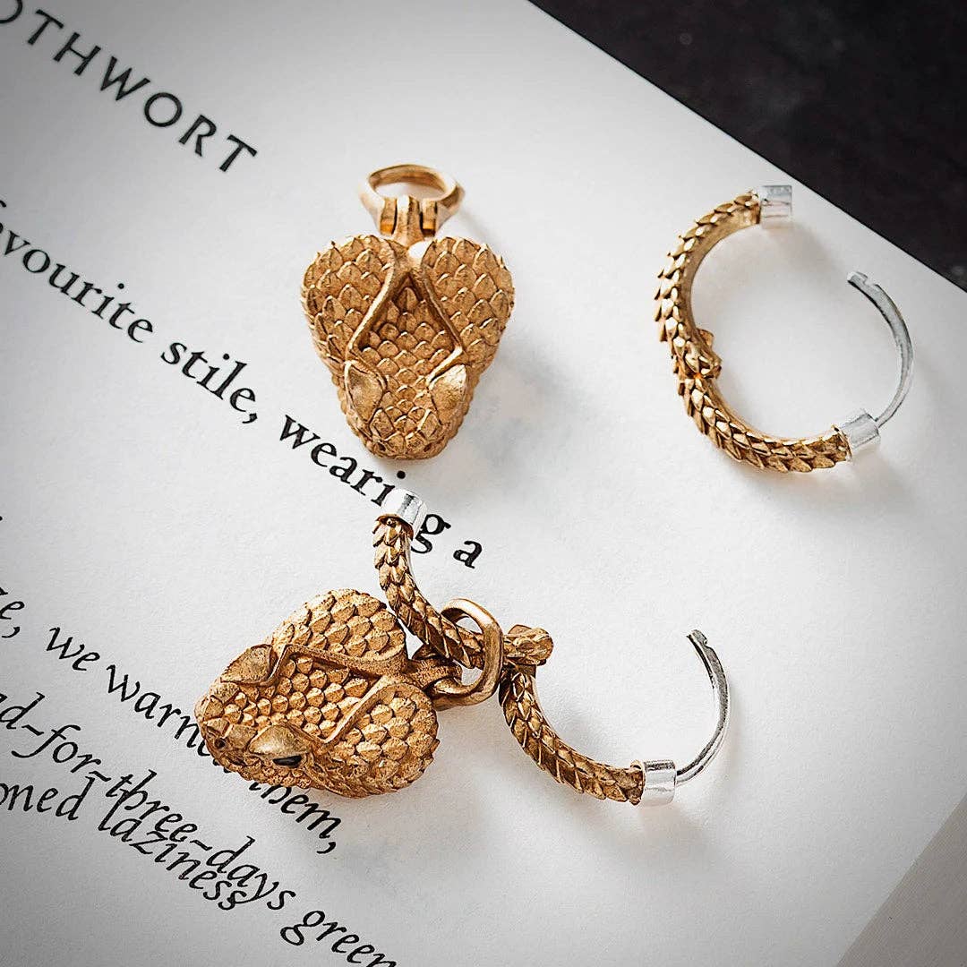 Rattlesnake Head Earrings