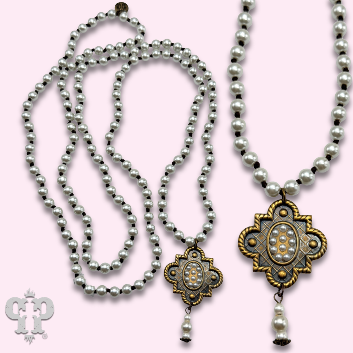 Art deco drop long necklace