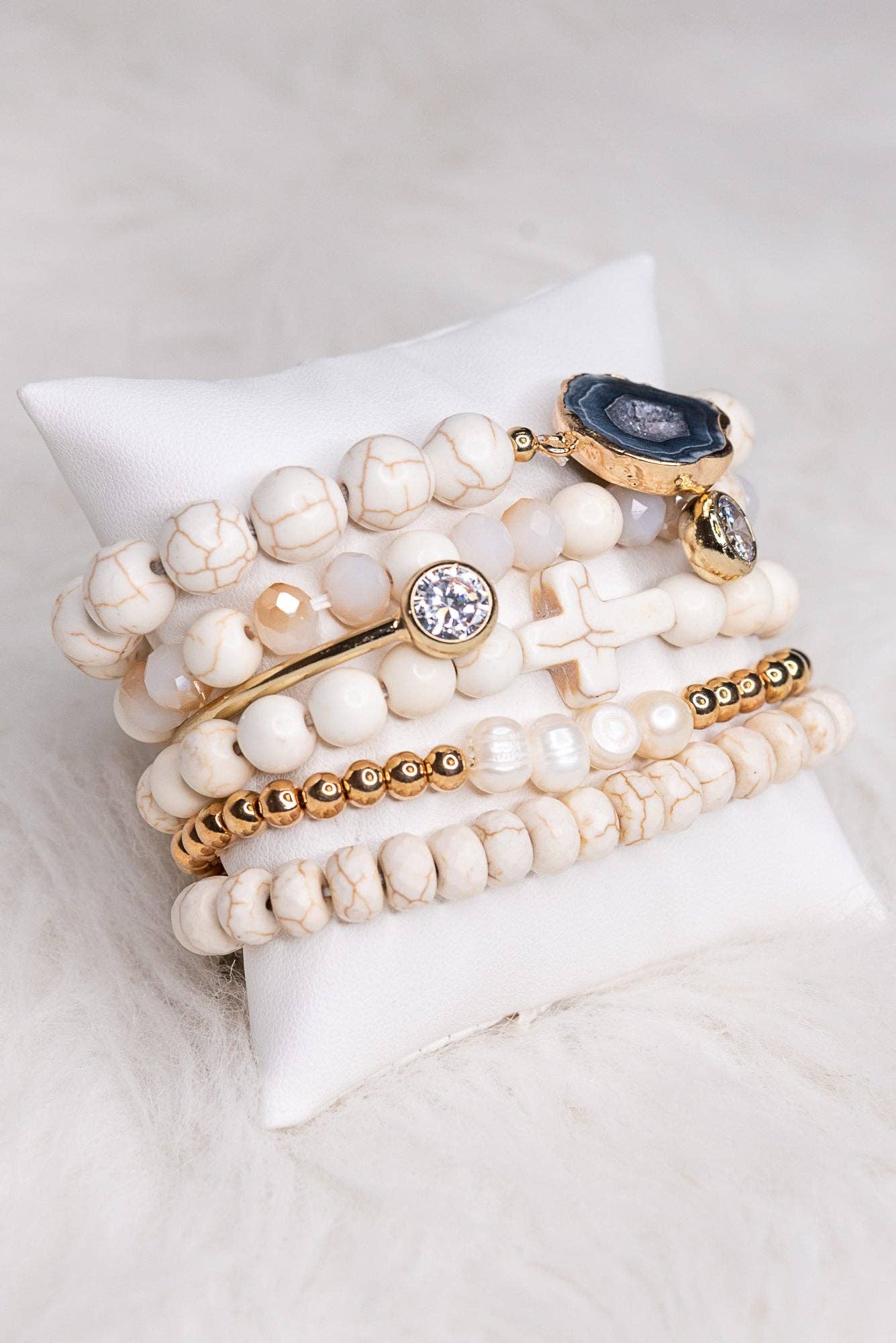 Aspen Bracelet Set White