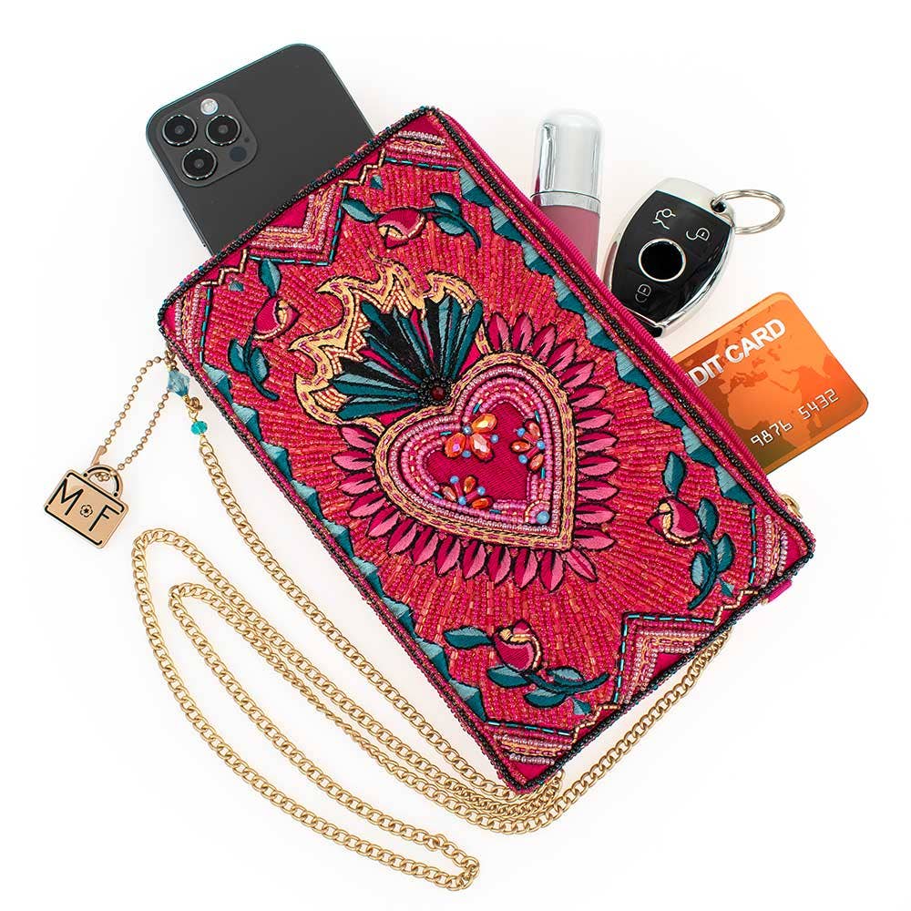 Pure Passion Crossbody Beaded Phone Bag