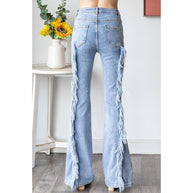 Frayed Flared Jeans