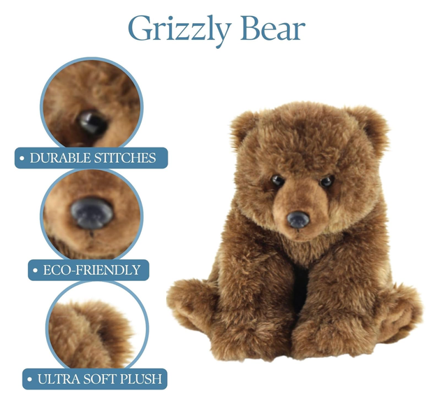 12" (25cm) Wild Onez Grizzly  Bear