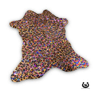 Leopard with Rainbow Splash Cowhide Calf