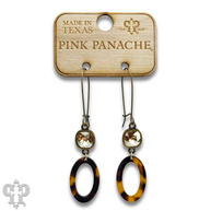 Swarovski® crystals & Tortoise earrings