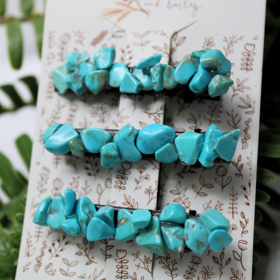 Handmade Turquoise Hat Clip