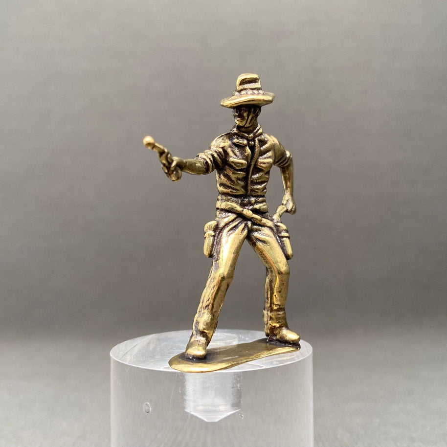 Cowboy Brass Figurine